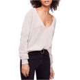 thumbnail image 1 of Free People Womens Gossamer Pullover Sweater, Grey, Medium, 1 of 3