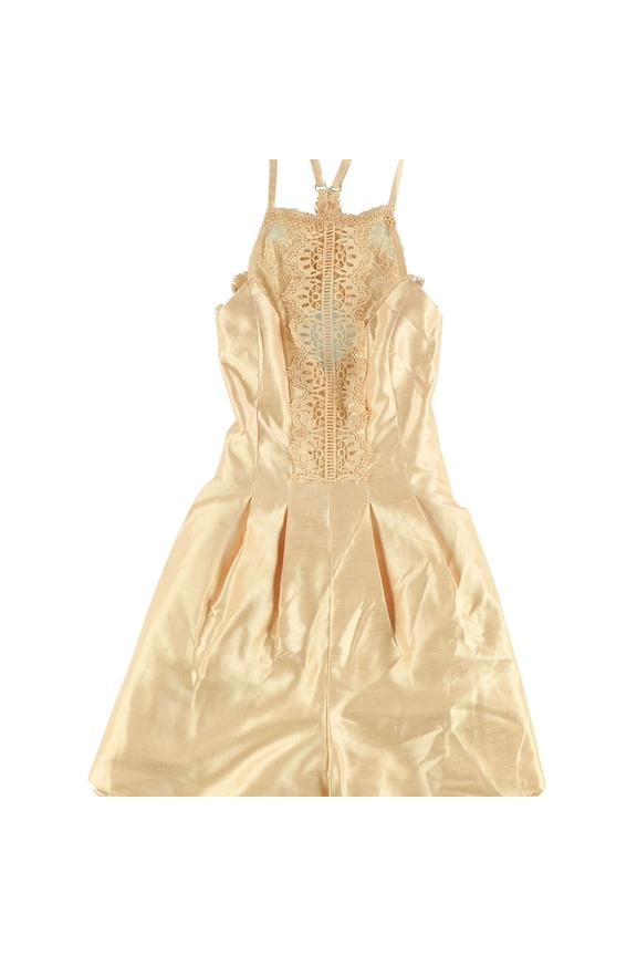 Womens Heart to Heart Flare Romper Jumpsuit, Pink, 2