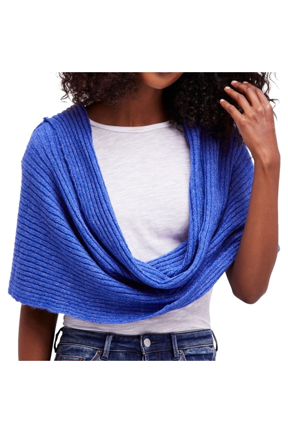 Womens Hooded Swing Sweater, Blue, One Size