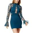 thumbnail image 1 of Free People Womens Illusion Bodycon Dress, Blue, Medium, 1 of 3