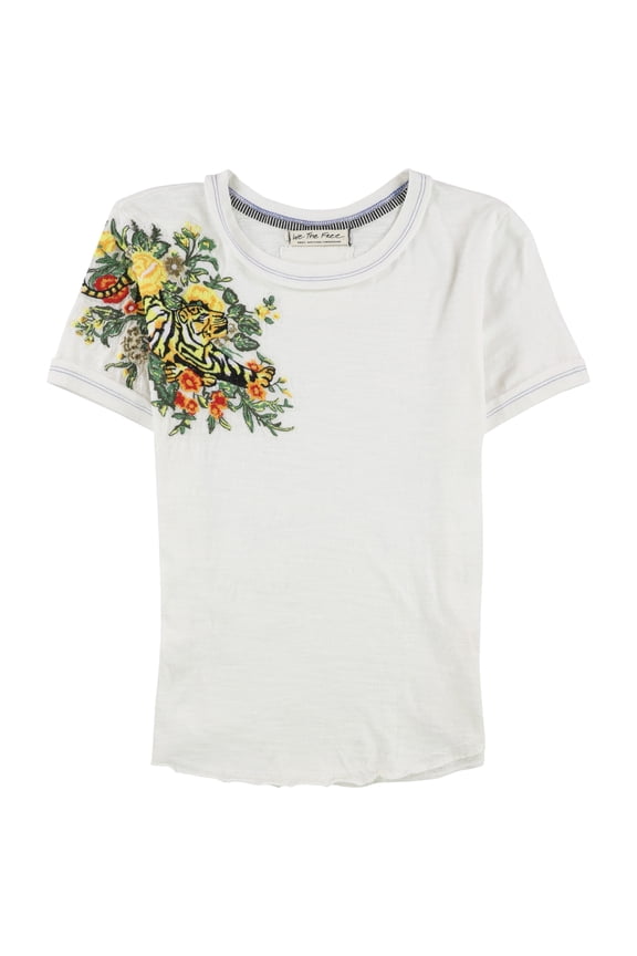 Womens In The Wild Embellished T-Shirt, White, Small