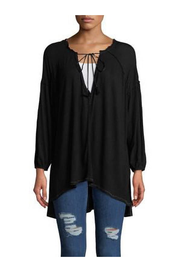 $68 Womens New 1209 Pink Henley Long Sleeve Jewel Neck Top M B+B