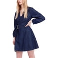 thumbnail image 1 of Free People Womens Karmen Shirt Dress, Blue, X-Small, 1 of 4