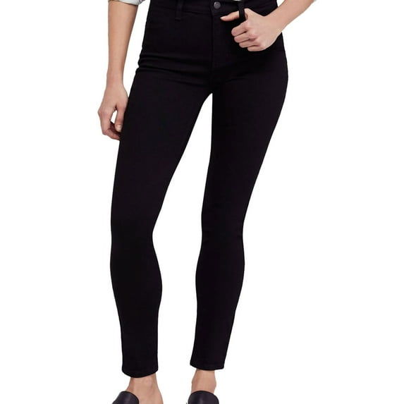 Free People Womens Long and Lean Jeggings, Black, 24