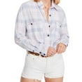 thumbnail image 1 of Free People Womens Loveland Button Up Shirt, Pink, Small, 1 of 1