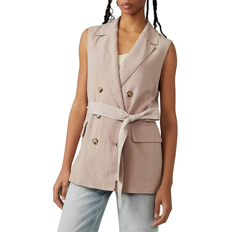 Free People Womens Olivia Notch Collar Business Vest