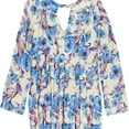 thumbnail image 1 of Free People Womens Patterned Peasant Dress, Blue, 4, 1 of 1