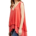 thumbnail image 1 of Free People Womens Peachy Distressed Tank Top, Red, Small, 1 of 4