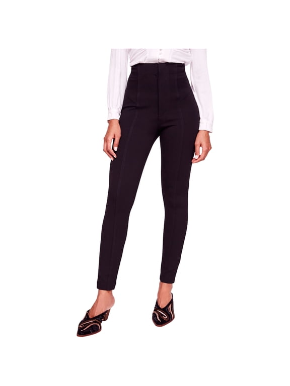 Womens Ponte Casual Leggings, Black, 8