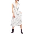 thumbnail image 1 of Free People Womens Printed Retro Faux-Wrap Midi Dress, 1 of 1