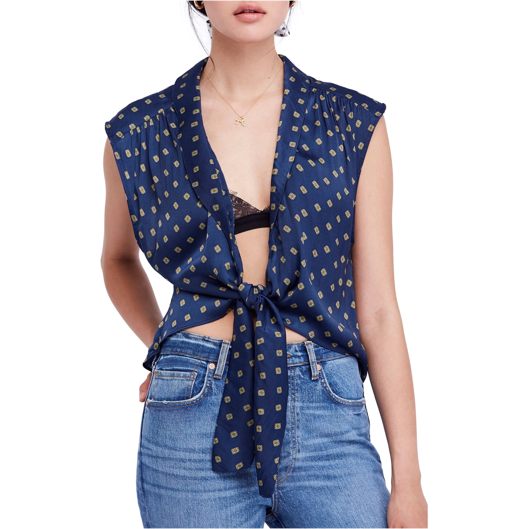 free people polka dot top