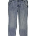 thumbnail image 1 of Free People Womens Raw-Hem Straight Leg Jeans, Blue, 31, 1 of 2