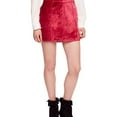 thumbnail image 1 of Free People Womens Retro Mini Skirt, Red, 25, 1 of 3
