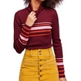 thumbnail image 1 of Free People Womens Ribbed Pullover Sweater, Purple, X-Small, 1 of 3