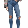 thumbnail image 1 of Free People Womens Ripped Skinny Fit Jeans, Blue, 28, 1 of 2