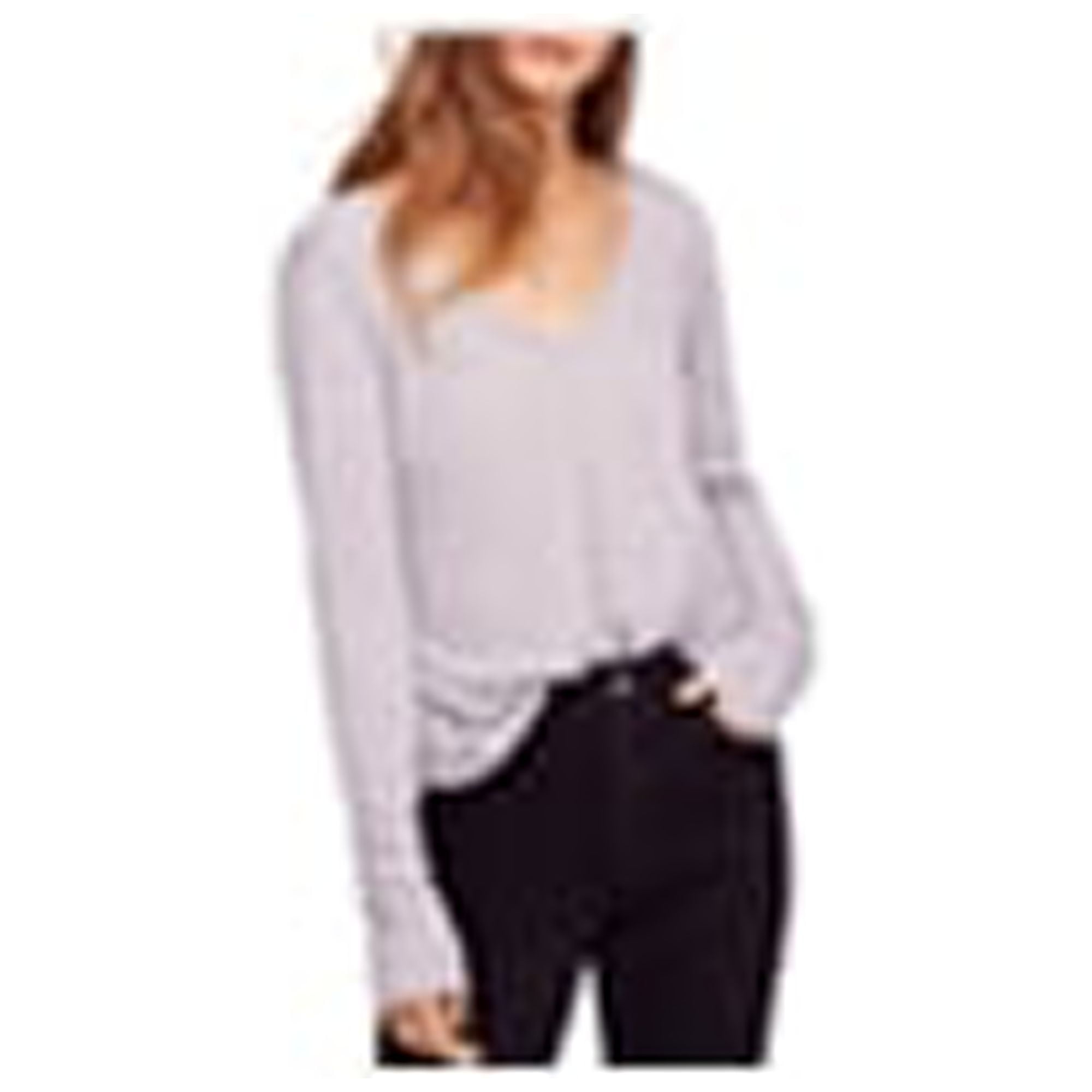 Free People 'Rock the buy Boat' Gray Long Sleeve Top