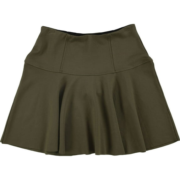 Free People Womens Ruffle A Line Mini Skirt, Green, Medium