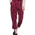 thumbnail image 1 of Free People Womens Seemed Like Stripe Casual Cropped Pants, Red, 2, 1 of 2