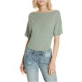 thumbnail image 1 of Free People Womens She So Cool Basic T-Shirt, Green, Small, 1 of 4