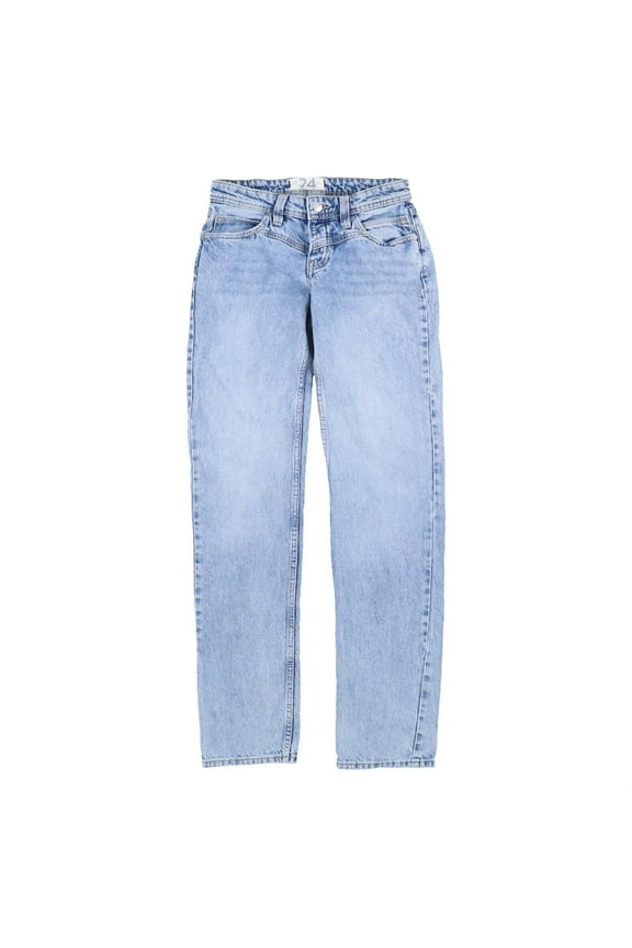 Womens Shelby Jeans Cotton Straight-Leg Denim Pants Blue 24 New