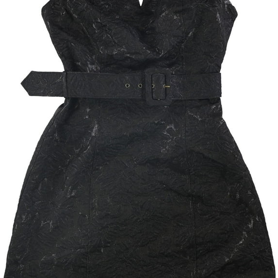 Free People Womens Show Stopper Mini Dress, Black, 10