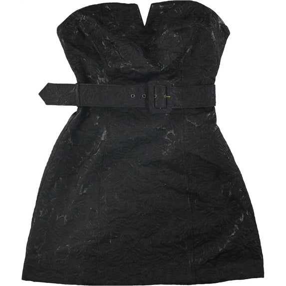 Free People Womens Show Stopper Mini Dress, Black, 4