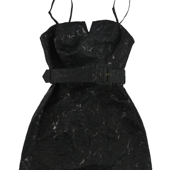 Free People Womens Show Stopper Mini Dress, Black, 8