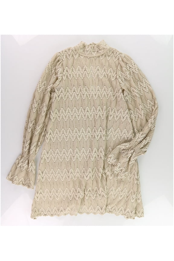 Womens Simone lace A-line Dress, Beige, Small