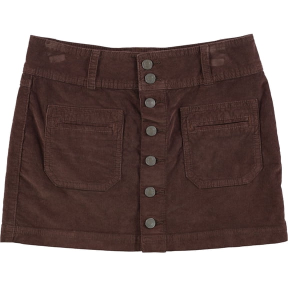 Free People Womens Solid Mini Skirt, Brown, 26