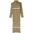 thumbnail image 1 of Free People Womens Sport Stripe Sweater Dress, Brown, Medium, 1 of 2