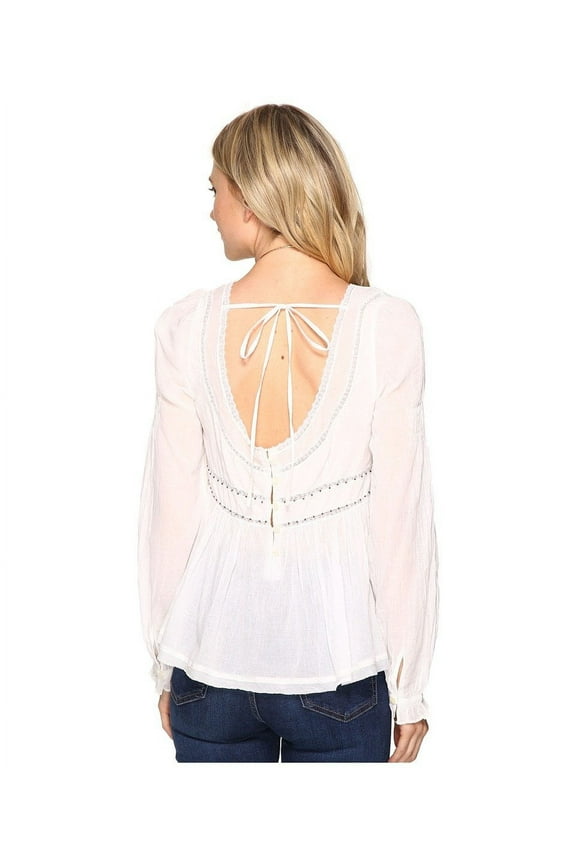 Womens Strangers In Love Top Ivory L