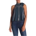 thumbnail image 1 of Free People Womens Tie Neck Tank Top, Blue, Medium, 1 of 3