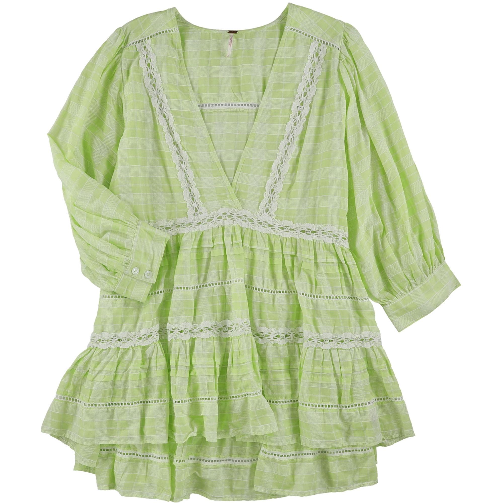 Free People Womens Time Out Lace Trim Tunic Blouse, Green, X-Small -  Walmart.com