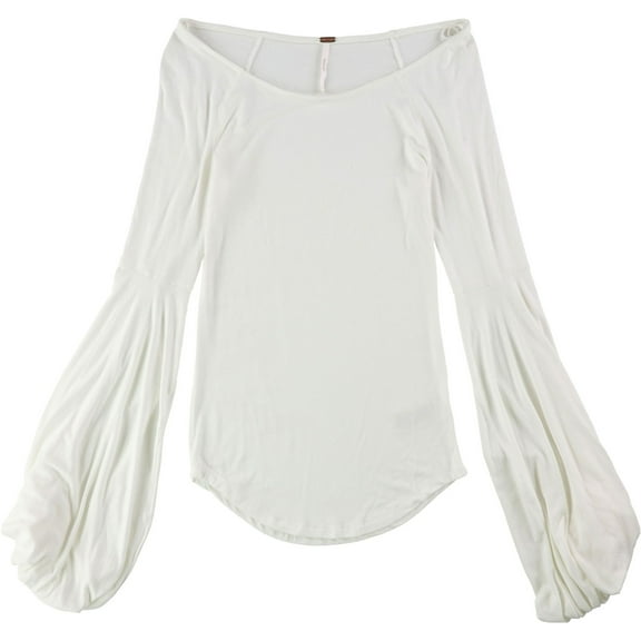 Free People Womens To The Tropics Basic T-Shirt, Off-White, X-Small