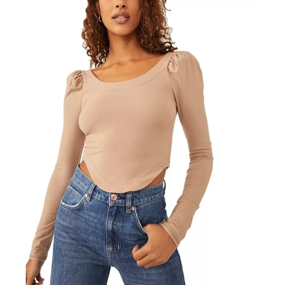 Free People Womens Willow Corset Crop Top Nomad Large