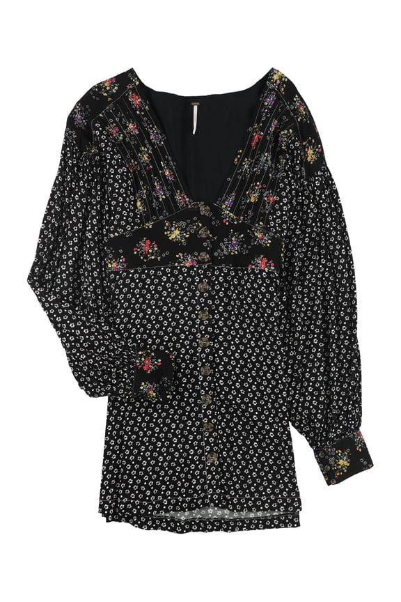 Womens Wonderland A-line Dress, Black, X-Small