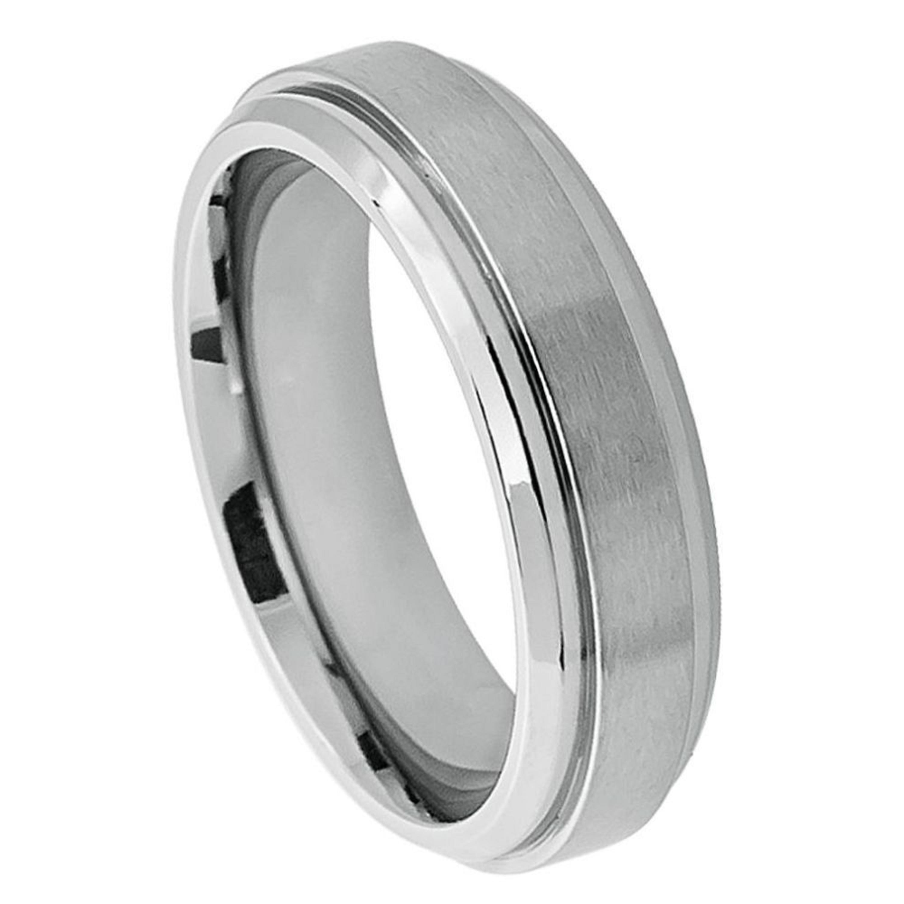 Free Personalized laser engraving Titanium Band Rings 6mm Titanium
