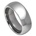 thumbnail interactive-video image 1 of Titanium Polished Domed Wedding Band Ring – 8mm, Men's Or Ladies, No Stone 1 of 3