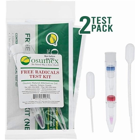 Free Radicals Test Kit Urine Test Kit - New and Improved Health Test Kit at Home, Urinalysis Test Strips, Urine Analysis Test Strips, Urine Test Complete Kit for Free Radical Detection