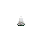 Free Range Plastic Hanging Poultry Feeder Green/White 7 Pound