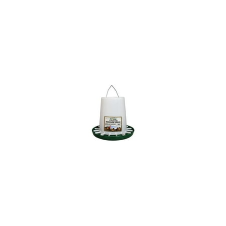 Free Range Plastic Hanging Poultry Feeder Green/White 7 Pound
