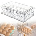 thumbnail image 1 of Free Refrigerator Organizer Bins, Stackable Egg Holder, 18 Egg Tray, 1 of 9