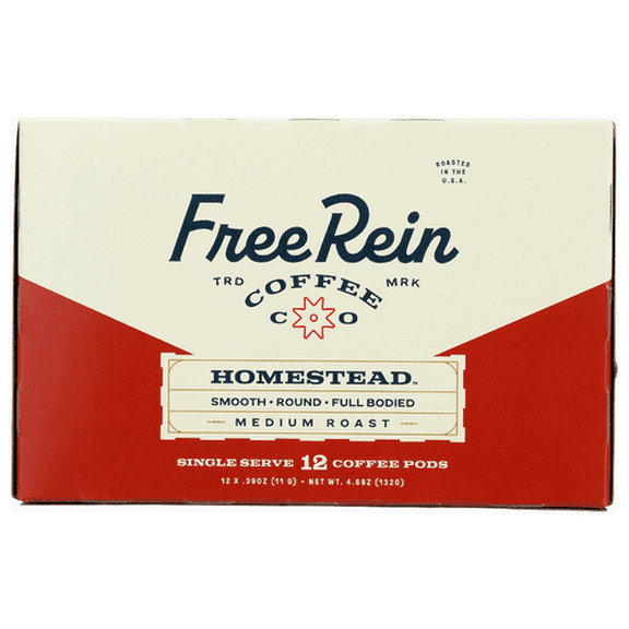 Free Rein Coffee Homestead Pods 12 Pc (Pack of 6)
