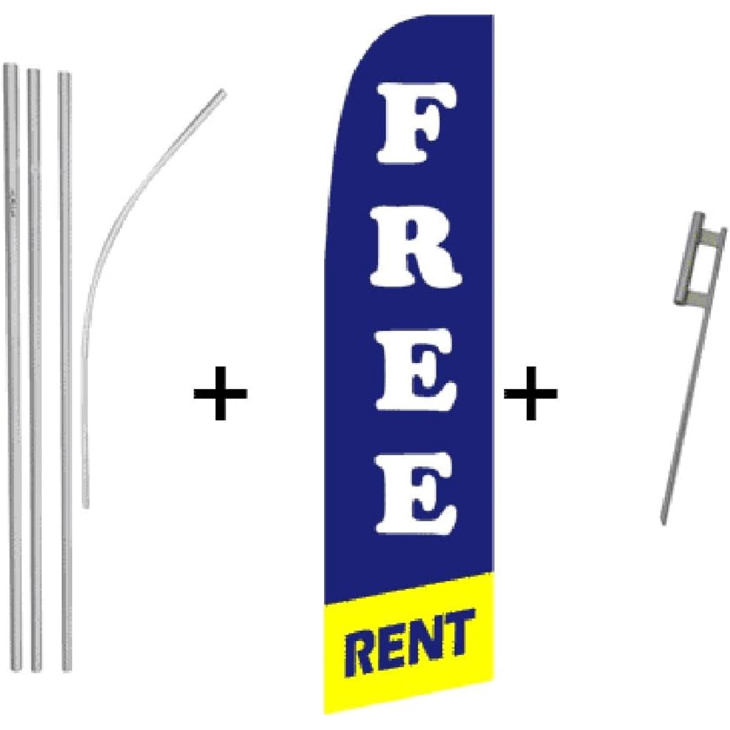 Flags 4 Rent Free Rent Super Flag & Pole Kit - Walmart.com