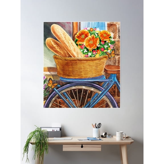 Free Ride To The Bakery Poster Wall Art, Modern Wall Decor For Living Room Bedroom, 12x18 UNFRAMED