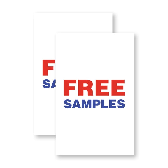 Free Samples (2-Pack) 24 Inch x 36 Inch Vinyl Decals | Sign Insert Peel & Stick Decals Stickers Window Signs | Retail Promotions, Customer Incentives, Business Signage | Made in USA