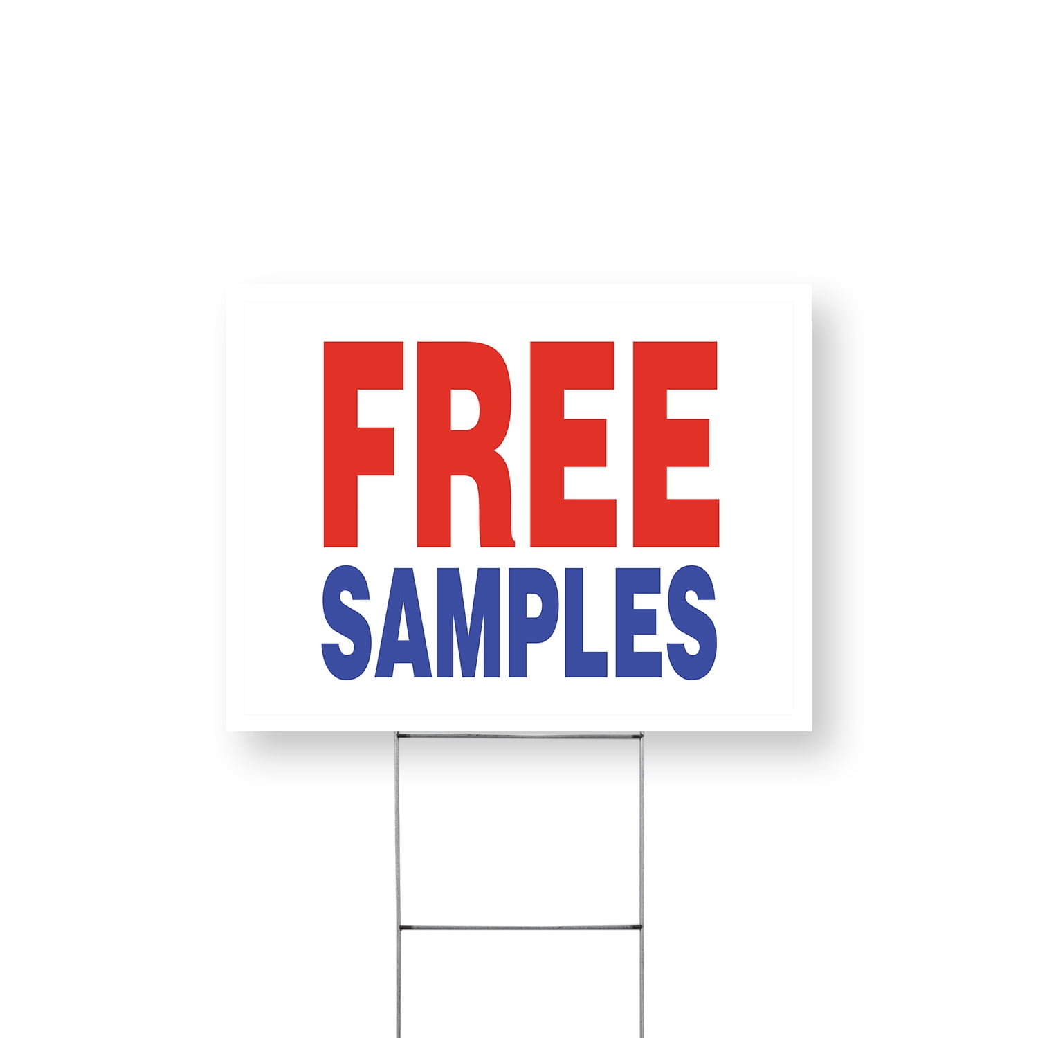 Free Samples Yard Sign 12 Inch x 16 Inch Single Sided Weatherproof ...