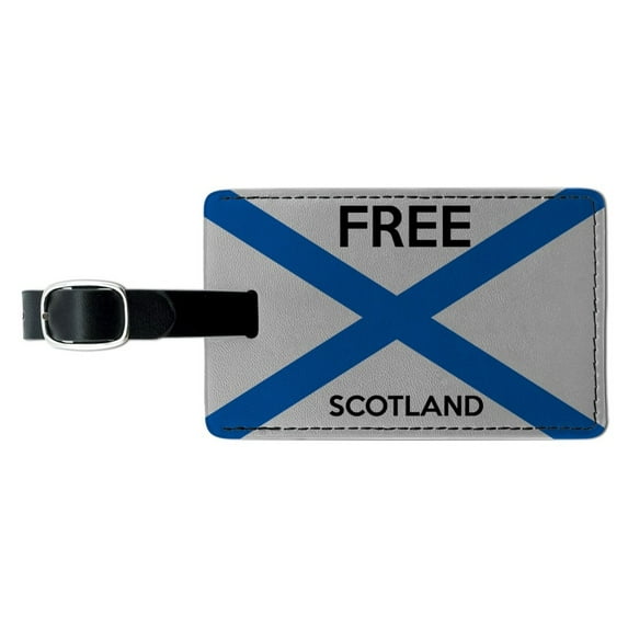 Free Scotland Scottish Independence Party Rectangle Leather Luggage Card Suitcase Carry-On ID Tag
