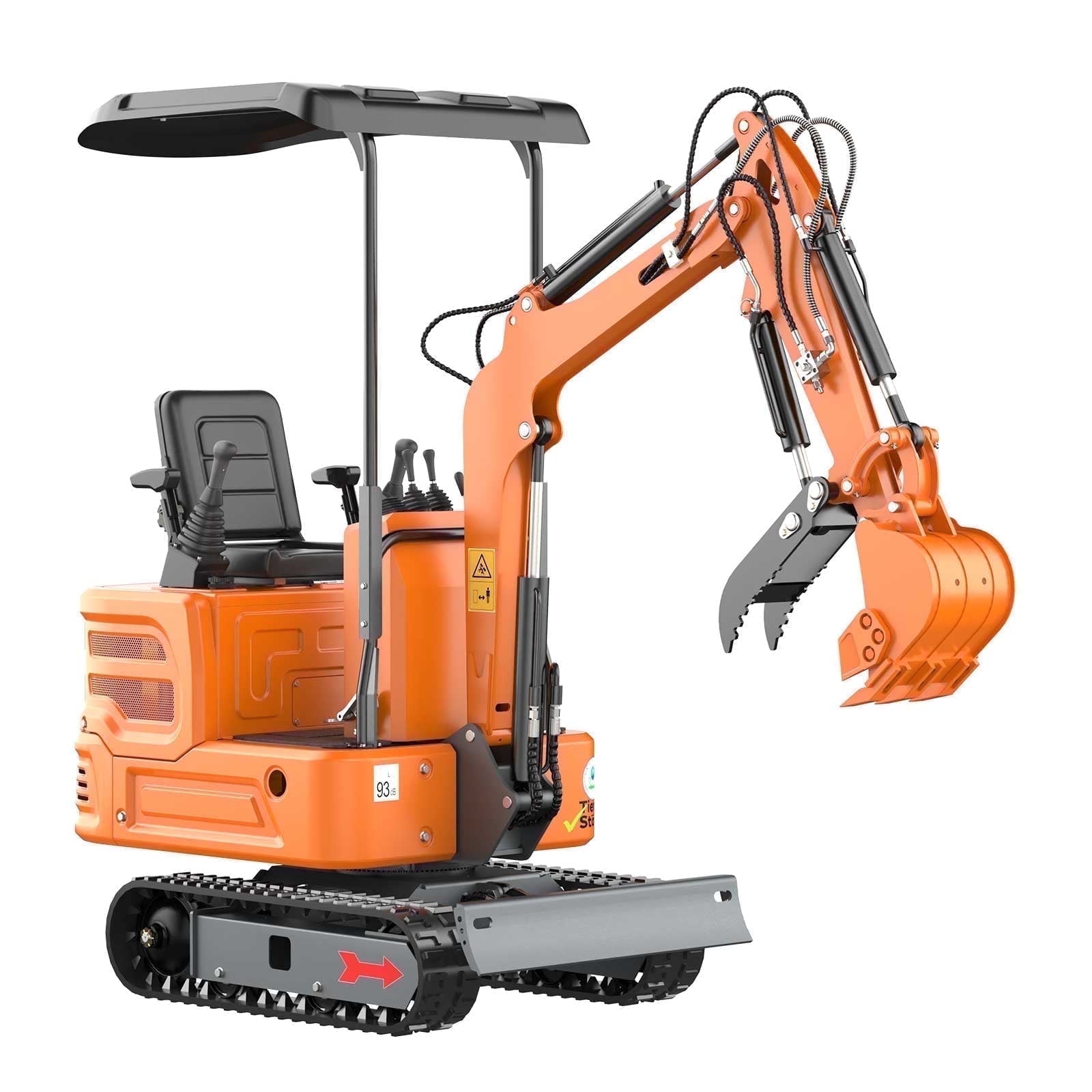 DigMaster 1.2-Ton Mini Excavator Equipped with Pilot System 13.5HP B&S Petrol Engine Suitable for Homes Farms Municipal Parks Etc EPA Certification