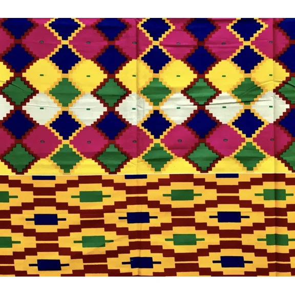 Free Shipping African Print Fabric Kente Ankara Cotton Fabric Sold By The Yard